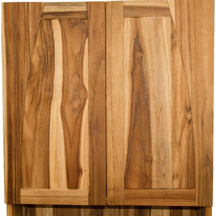 Solid Wood Frame Wall Mounted Accent Cabinet - Brown