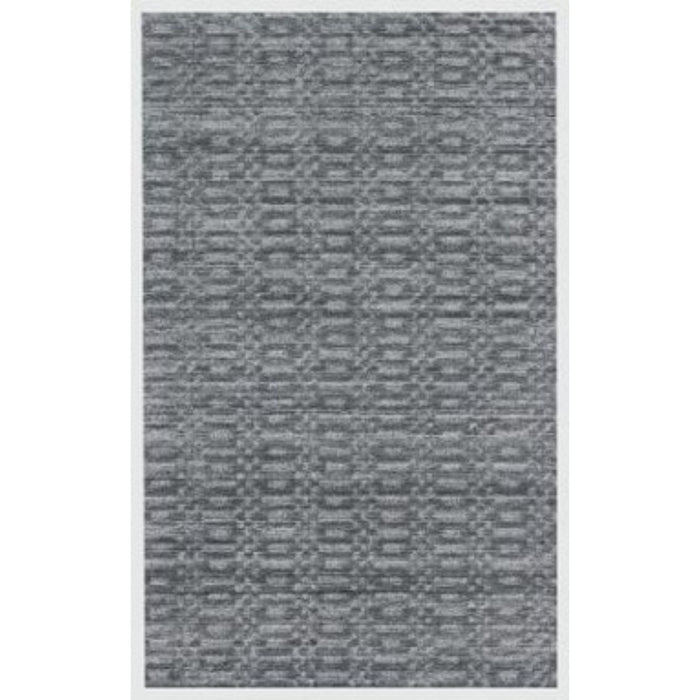 8' x 10' Hand Loomed Viscose Area Rug - Charcoal And Dark Gray