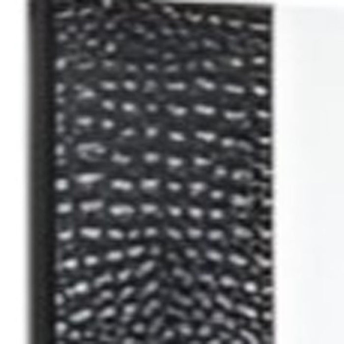 41" Faux Shagreen Partially Framed Accent Mirror - Black