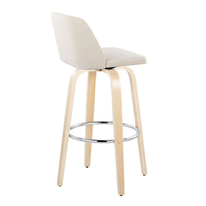 Toriano - 30" Fixed-Height Barstool (Set of 2) - Cream Noize