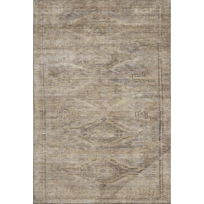 10' X 14' Abstract Geometric Washable Area Rug With UV Protection (695384) - Brown / Beige / Taupe