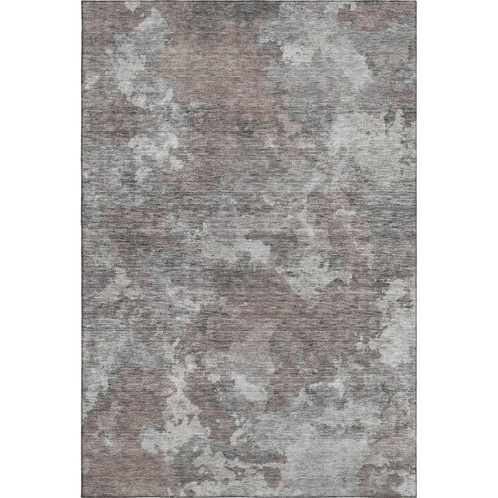 10' X 14' Abstract Washable Area Rug With UV Protection (710310) - Brown / Gray