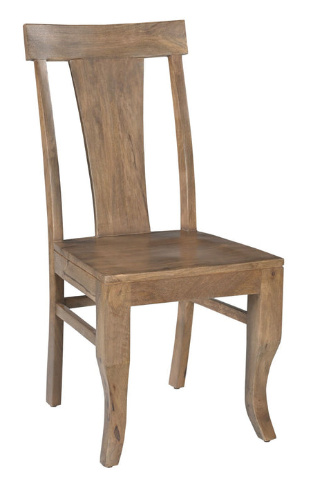 Solid Wood Slat Back Dining Side Chairs (Set of 2) - Brown