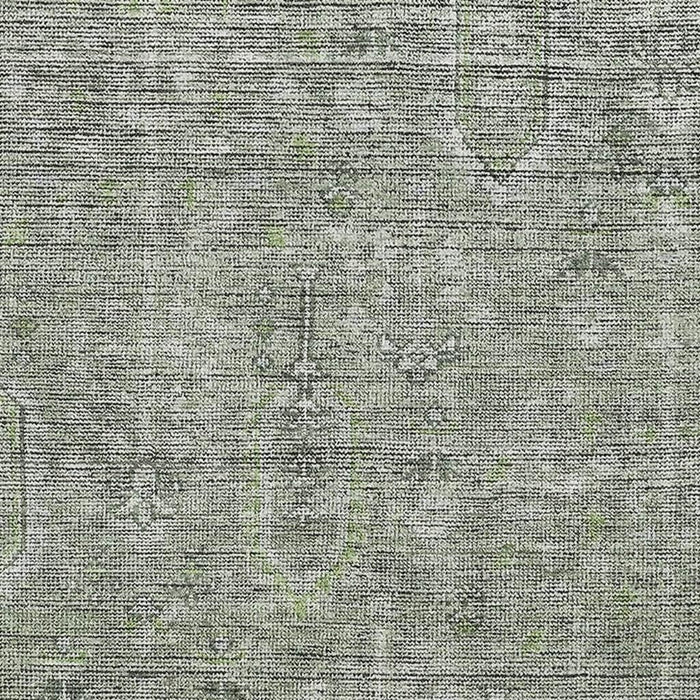 10' X 14' Southwestern Washable Area Rug With UV Protection - Green And Gray