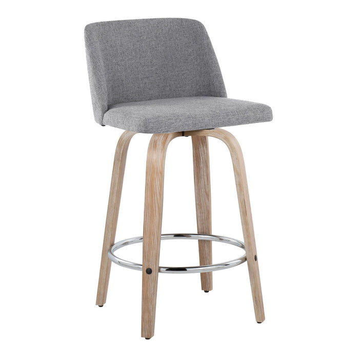 Toriano - 26" Fixed-Height Counter Stool (Set of 2) - Gray