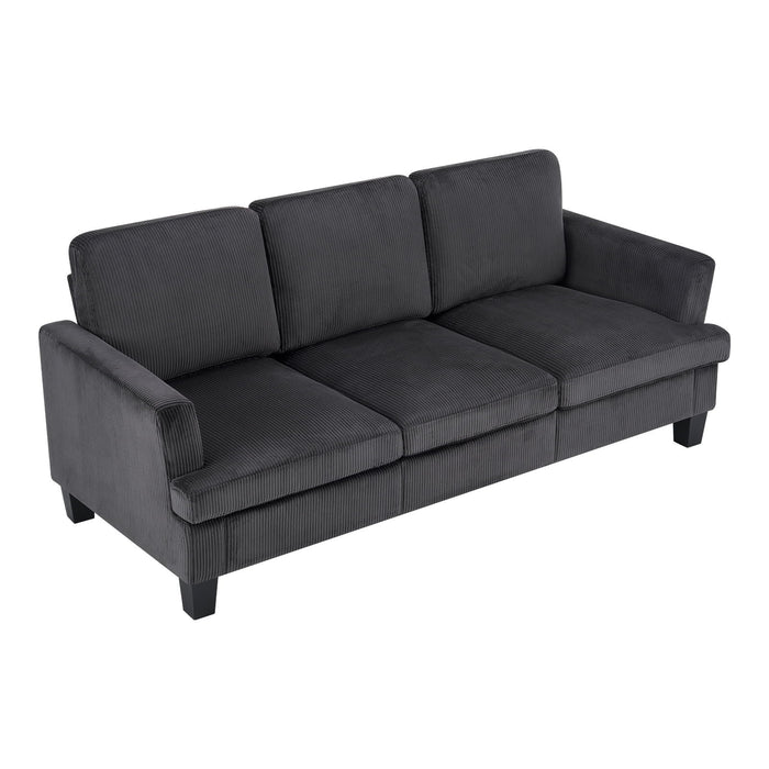 Corduroy Sofa - Dark Gray