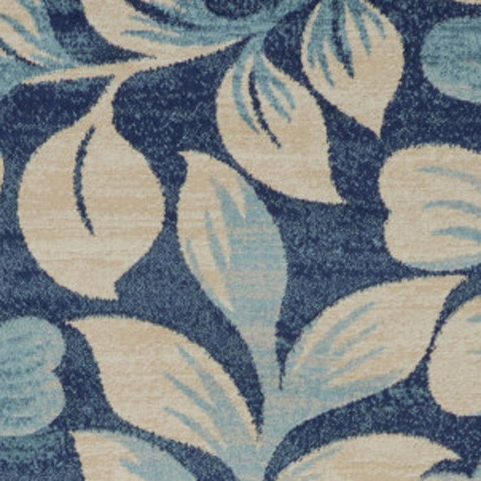 9' X 12' Floral Area Rug (551458) - Blue / Ivory