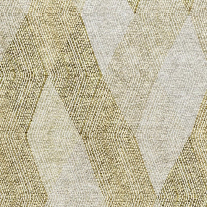 10' X 14' Geometric Washable Area Rug With UV Protection (676194) - Ivory / Beige / Tan