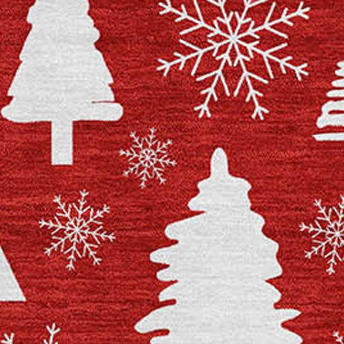 10' X 14' Abstract Geometric Washable Area Rug With UV Protection (701858) - Red / Ivory