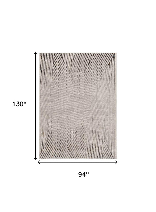 8' x 11' Area Rug - Gray And Ivory