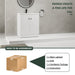 Contemporary Giga freestanding bathroom vanity with resin sink and soft-close cabinet doors, modern bathroom furniture.