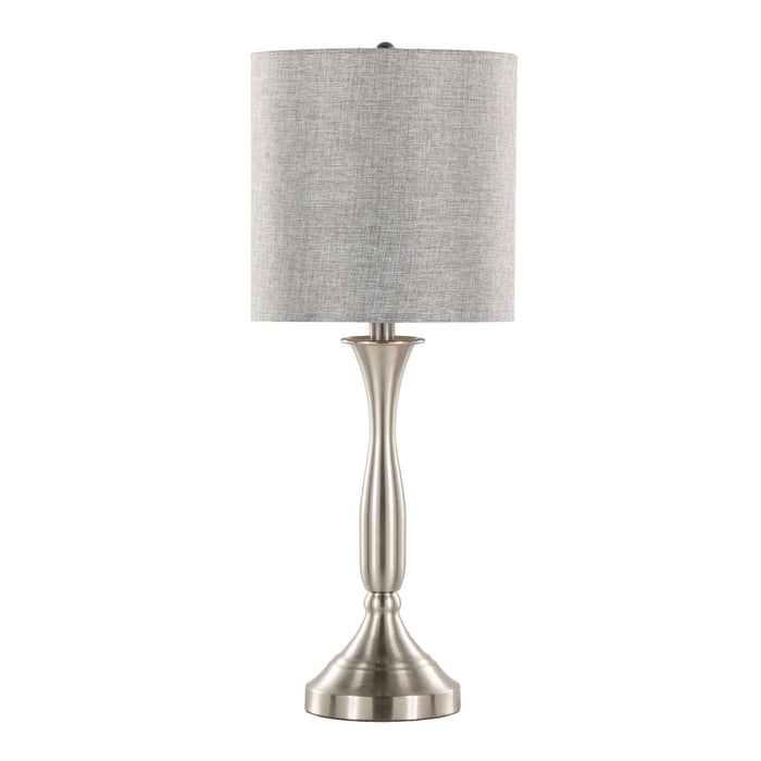 Sawyer - 25" Metal Table Lamp With Usb (Set of 2) - Light Grey Linen