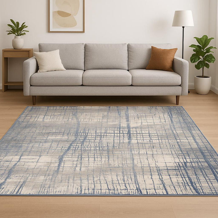 10' X 14' Abstract Power Loom Area Rug (573204) - Ivory