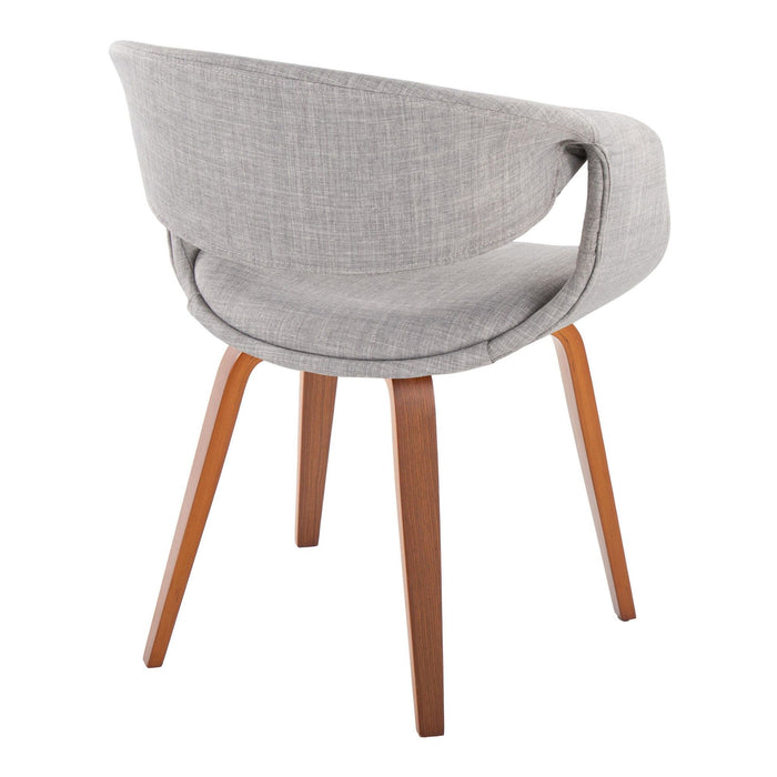 Curvo - Upholstered Chair (Set of 2) - Walnut Wood Legs