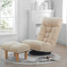 Giga adjustable Japanese reclining floor chair with metal frame, featuring cushioned backrest for living room seating comfort