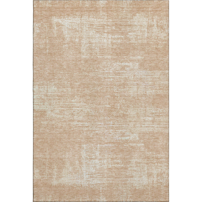 10' X 14' Abstract Washable Area Rug With UV Protection (667126) - Coral / Ivory