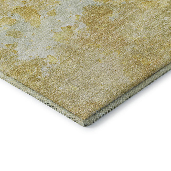 10' X 14' Abstract Washable Area Rug With UV Protection (692190) - Gold / Beige / Ivory