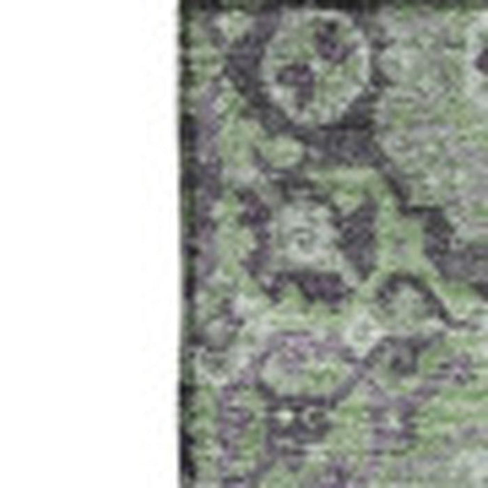 10' X 14' Patchwork Washable Area Rug With UV Protection (653248) - Green / Purple