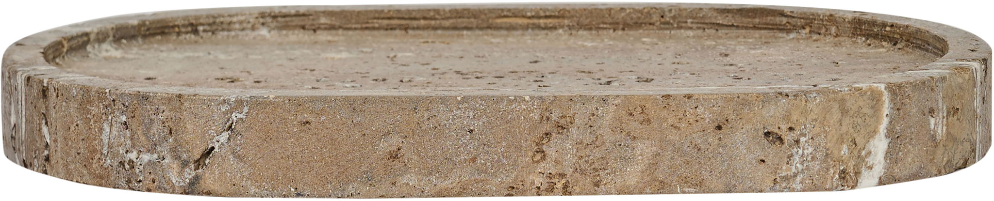 Ophelia Meridian Furniture travertine tray with elegant rectangular design and natural stone finish for stylish home decor.