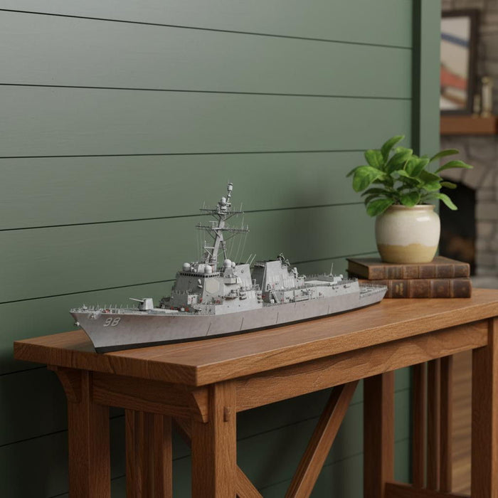 Hand Painted Model Boat (624307) - Gray