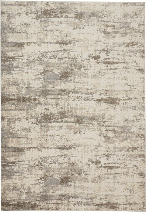 12' x 15' Abstract Area Rug - Ivory And Brown