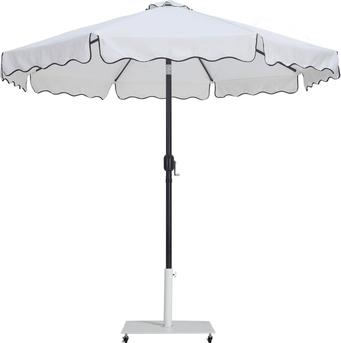 Amalfi - Aluminum Patio Umbrella - White Base / Black Pole