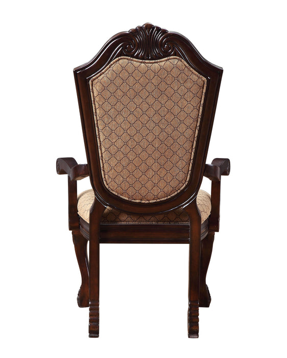 Upholstered Fabric Dining Arm Chairs (Set of 2) - Tan