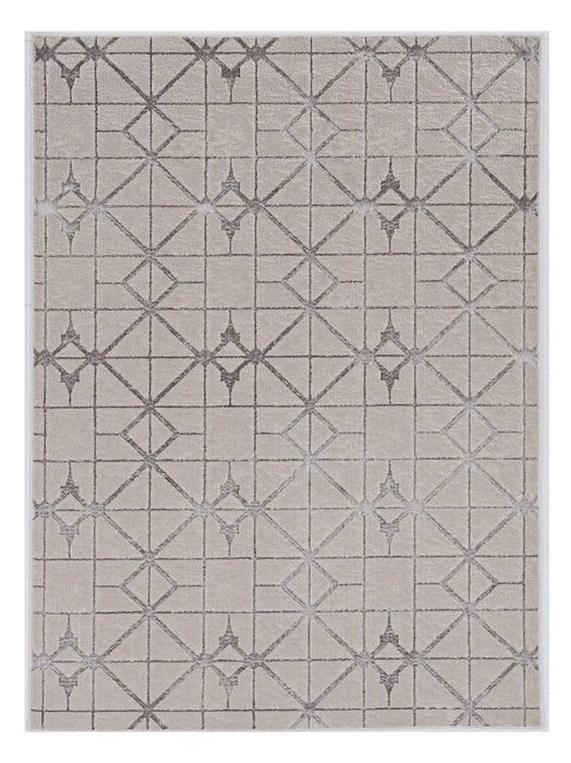 79" x 114" Polypropylene Or Polyester Rug - Ivory Or Silver