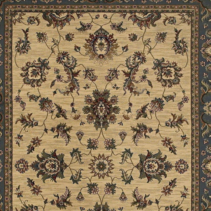 10' X 13' Oriental Area Rug (574397) - Ivory / Blue