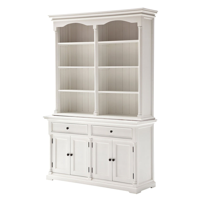 Sideboard With Hutch Two Drawers - White