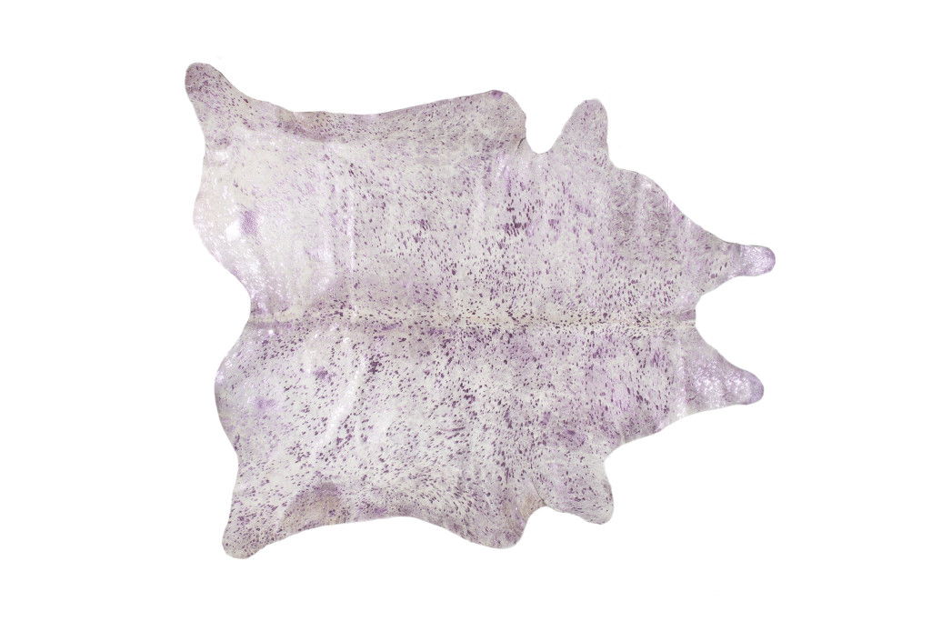 5' x 7' Cowhide Hand Knotted Area Rug - Gray And Pink