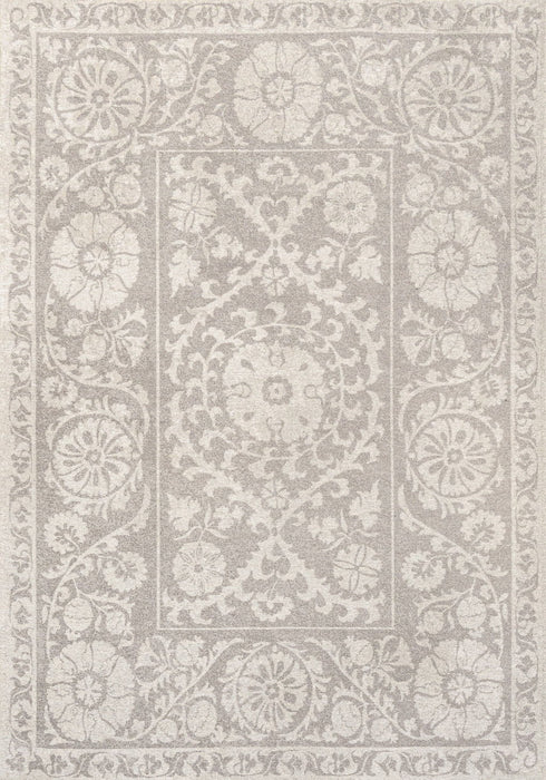 8' X 11' Tribal Washable Area Rug With UV Protection (610078) - Beige / Gray