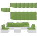 Giga 14-pack cushion covers for 7-piece wicker sectional sofa, zipper seat and back slipcovers, soft fabric with tailored fit.