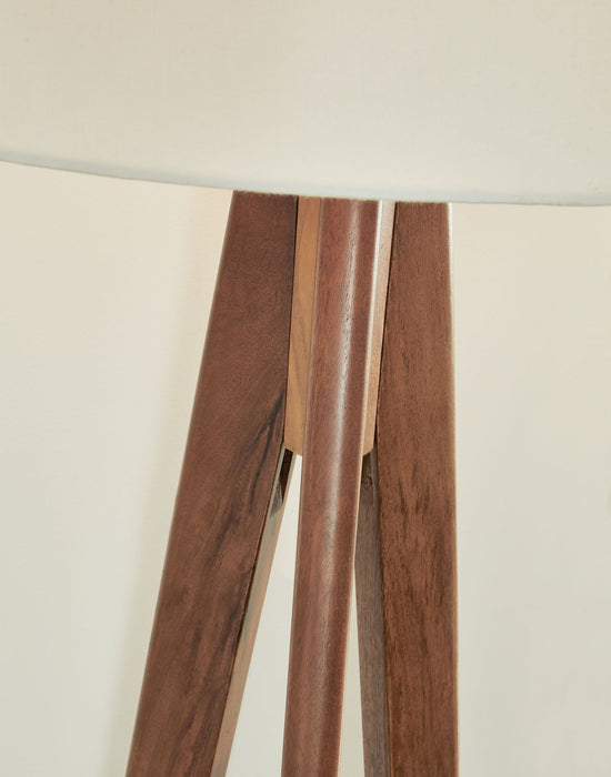 Dallson - Brown - Wood Floor Lamp