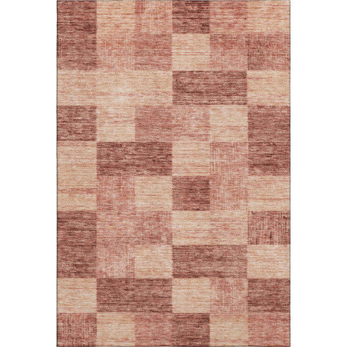 10' X 14' Geometric Washable Area Rug With UV Protection (686234) - Rust / Copper