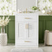Modern Giga bathroom vanity with integrated ceramic sink, two-door cabinet, and tip-out drawer, showcasing sleek design.