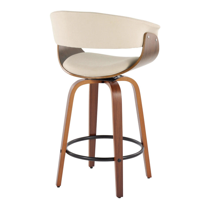 Vintage Mod - 26" Fixed-Height Counter Stool (Set of 2) - Black Footrest