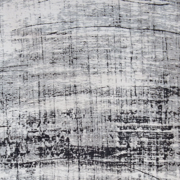 8' x 11' Abstract Non Skid Area Rug - Black And White