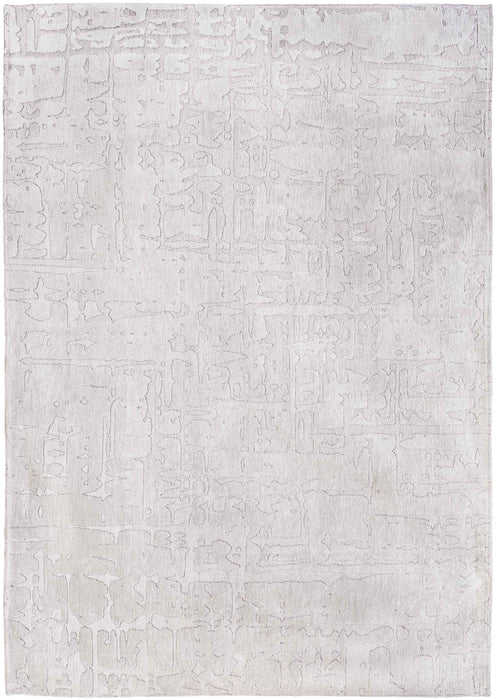 5' x 7' Modern Abstract Non Skid Area Rug - White
