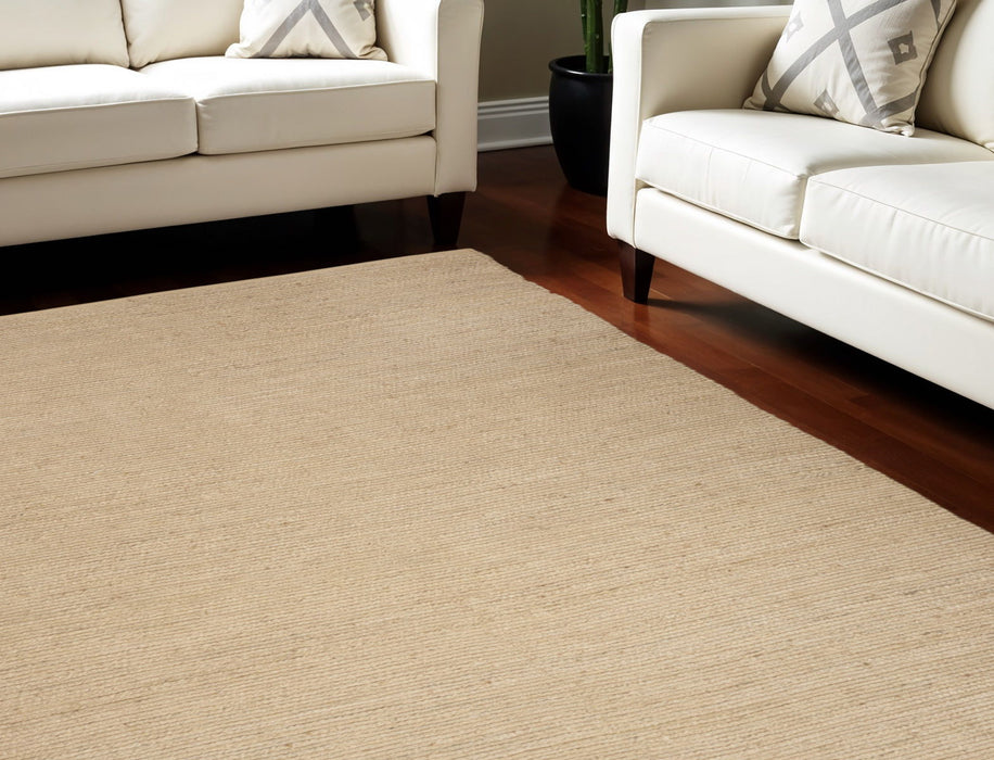 9' X 12' Jute Hand Woven Area Rug - Beige