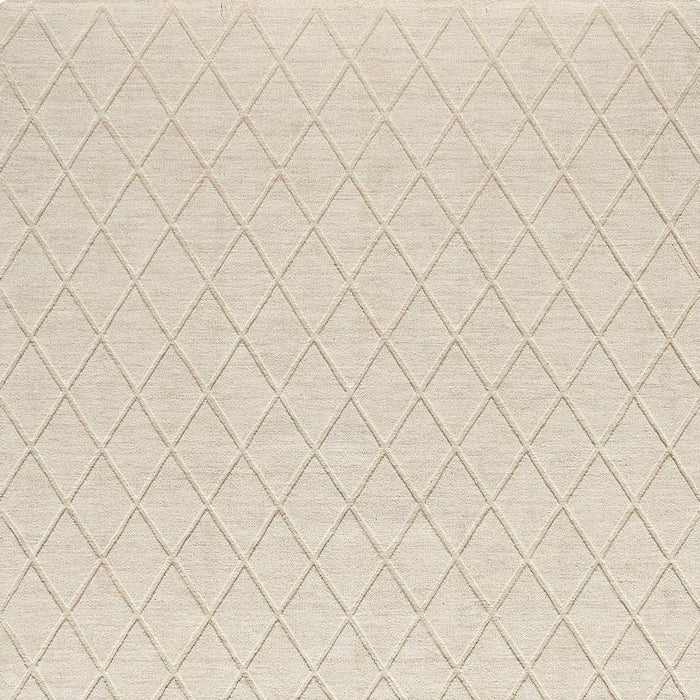 8' X 10' Wool Geometric Hand Woven Area Rug (573167) - Ivory