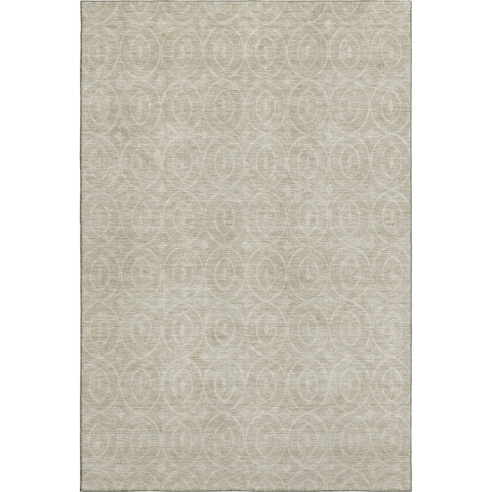 10' X 14' Geometric Washable Area Rug With UV Protection (691866) - Beige / Ivory
