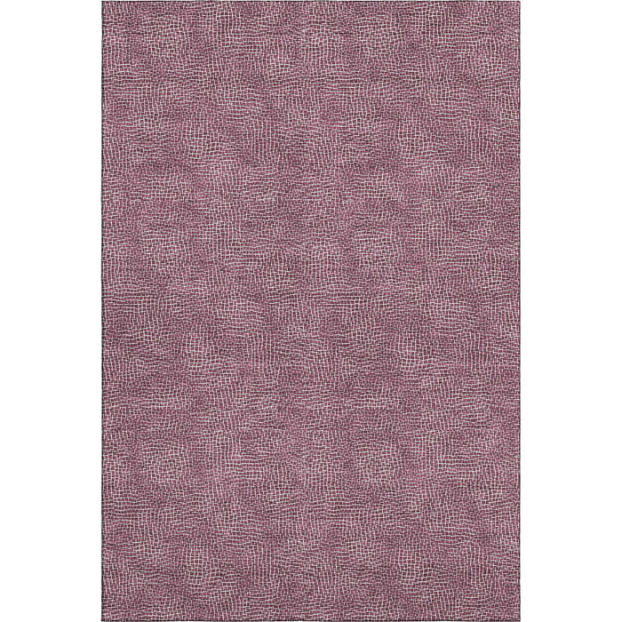 10' X 14' Geometric Washable Area Rug With UV Protection (682847) - Eggplant / Ivory