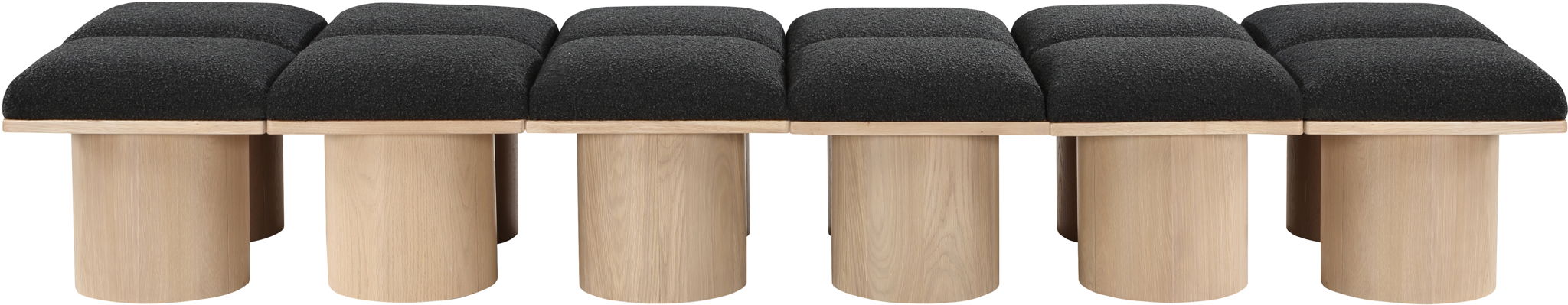 Pavilion - 12 Piece Modular Bench With Natural Base