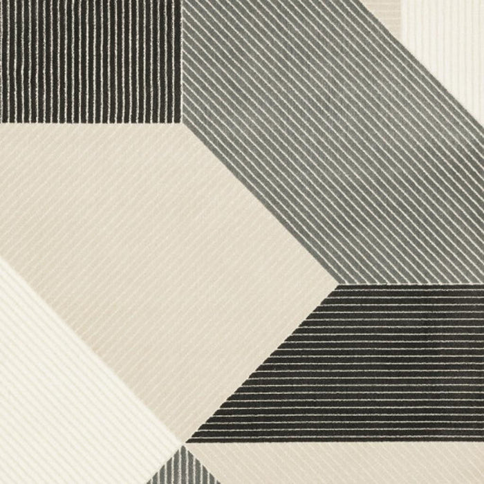 10' X 13' Geometric Area Rug (576433) - Ivory / Black