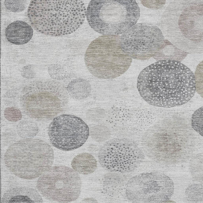 10' X 14' Geometric Washable Area Rug With UV Protection (707347) - Taupe / Gray / Ivory