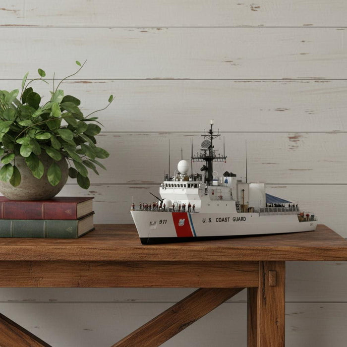Hand Painted Model Boat (624394) - White
