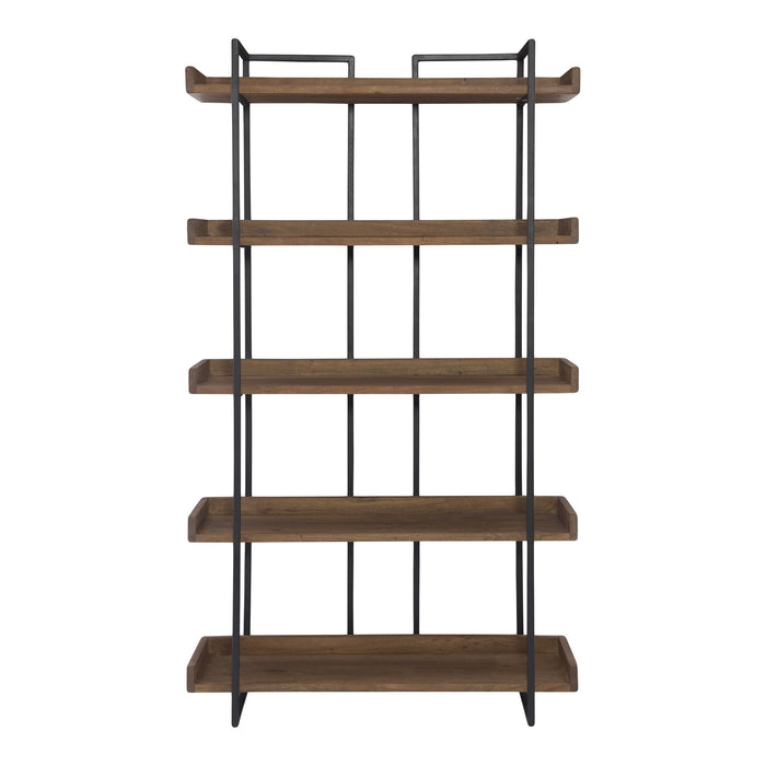 Five Tier Bookcase (517716) - Black / Brown