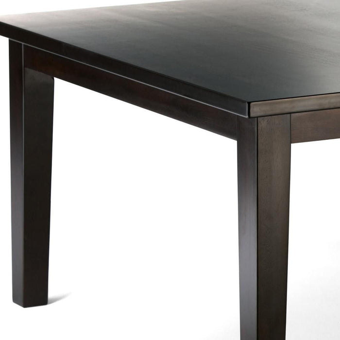 Solid Wood Frame Base Square Dining Table - Brown