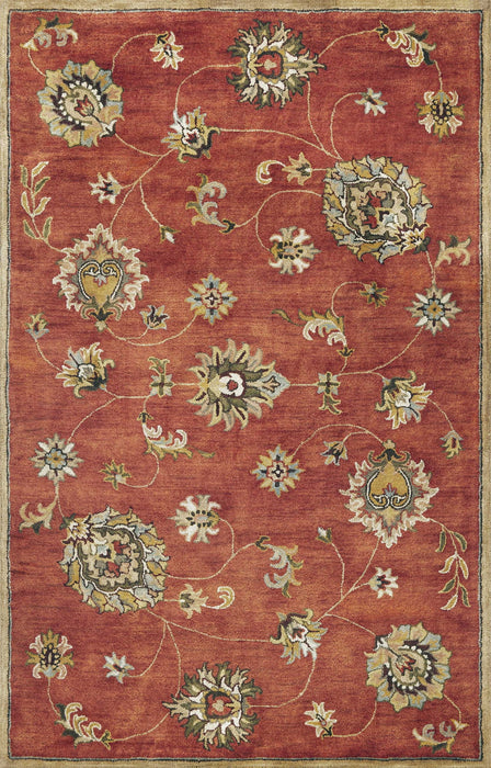 9' x 13' Wool Handmade Area Rug - Sienna Orange